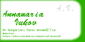 annamaria vukov business card